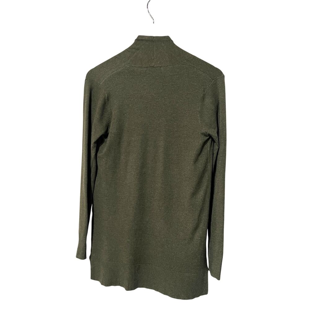Pink Clover Open Front Fine Knit Cardigan Sweater Army Green Womens XSmall NEW - Picture 2 of 13